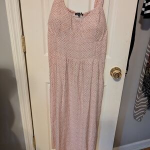As U Wish Light Pink Patterned Sleeveless Maxi Dress